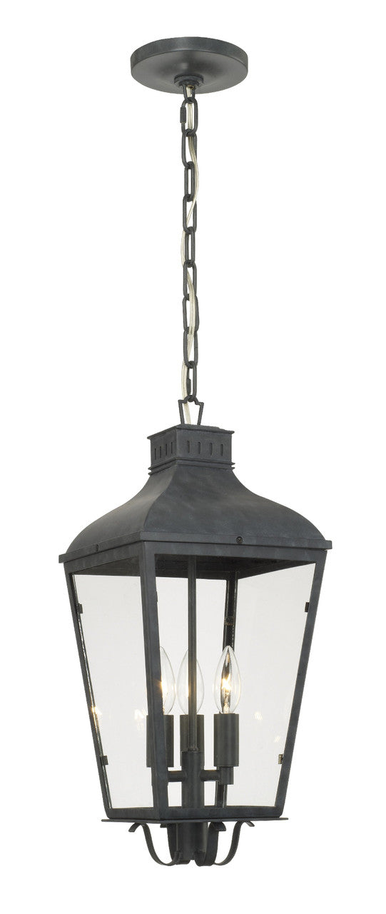 Crystorama Dumont 3 Light Graphite Outdoor Chandelier DUM-9805-GE