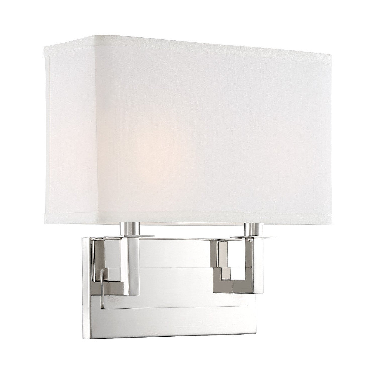 Crystorama Durham 2 Light Polished Nickel Wall Mount DUR-A3542-PN