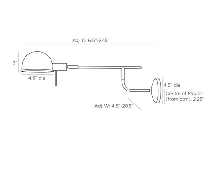 Arteriors Home Tempe Sconce DWC01