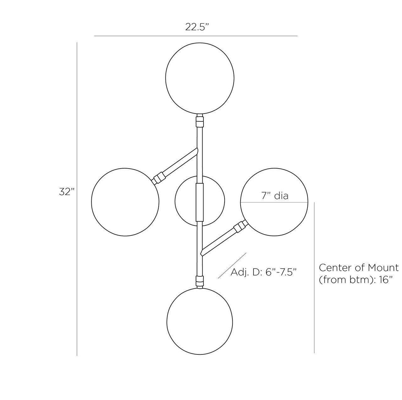 Arteriors Home Meridian Sconce DWC16