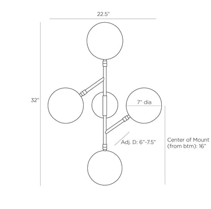 Arteriors Home Meridian Sconce DWC16