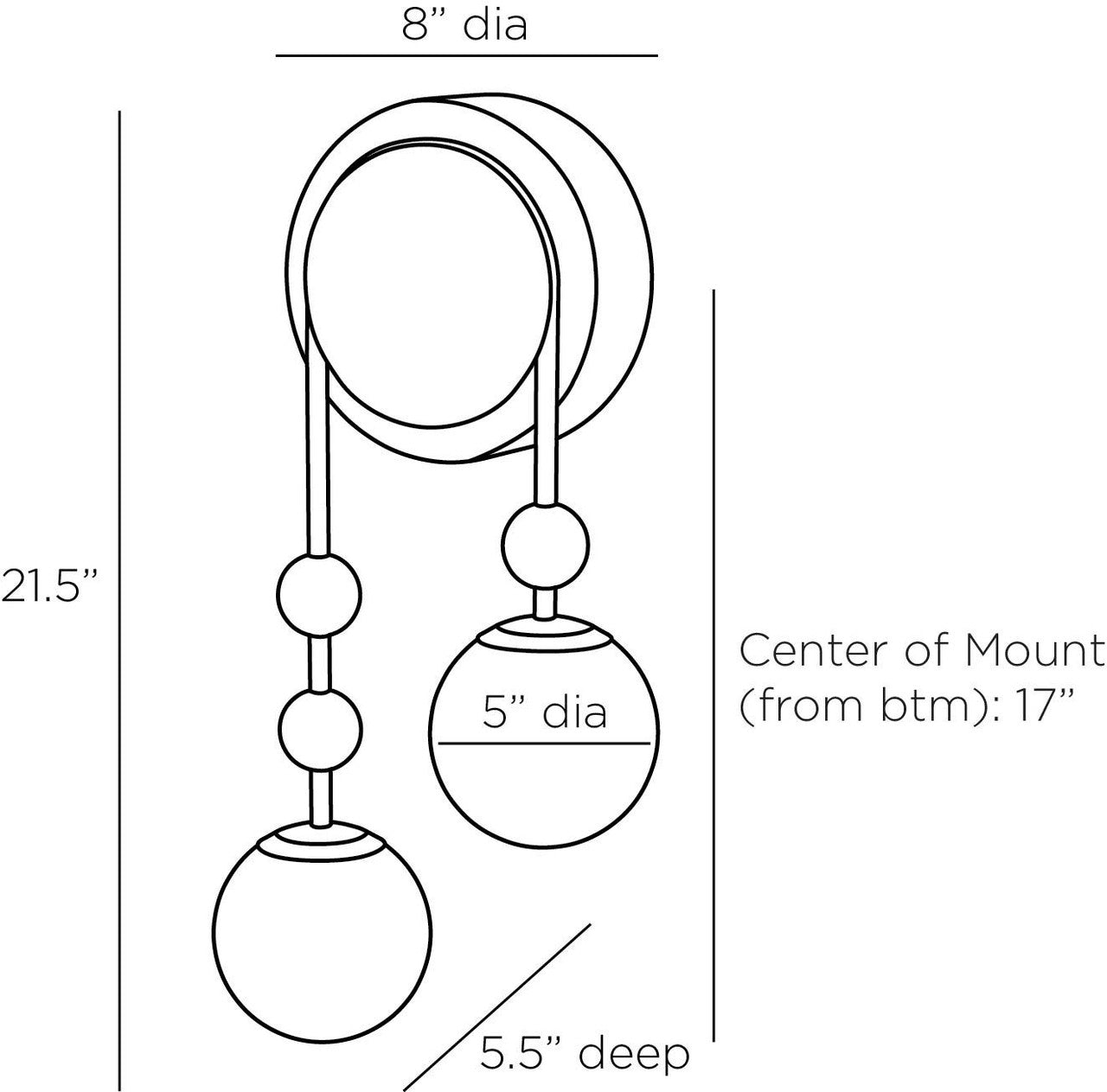 Arteriors Home Beverly Sconce, Left DWC22