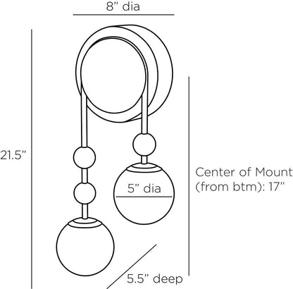 Arteriors Home Beverly Sconce, Left DWC22