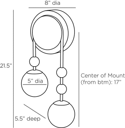 Arteriors Home Beverly Sconce, Right DWC23