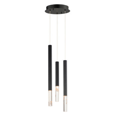 ET2 Contemporary Lighting Diaphane LED 3-Light Pendant in Black E11023-95BK