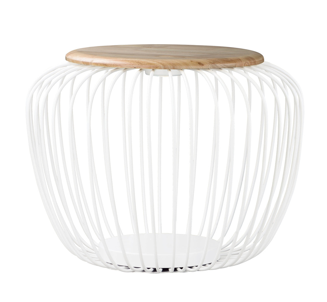 ET2 Contemporary Lighting Cage 24" LED Ottoman in White / Navaho White E20578-WTNW