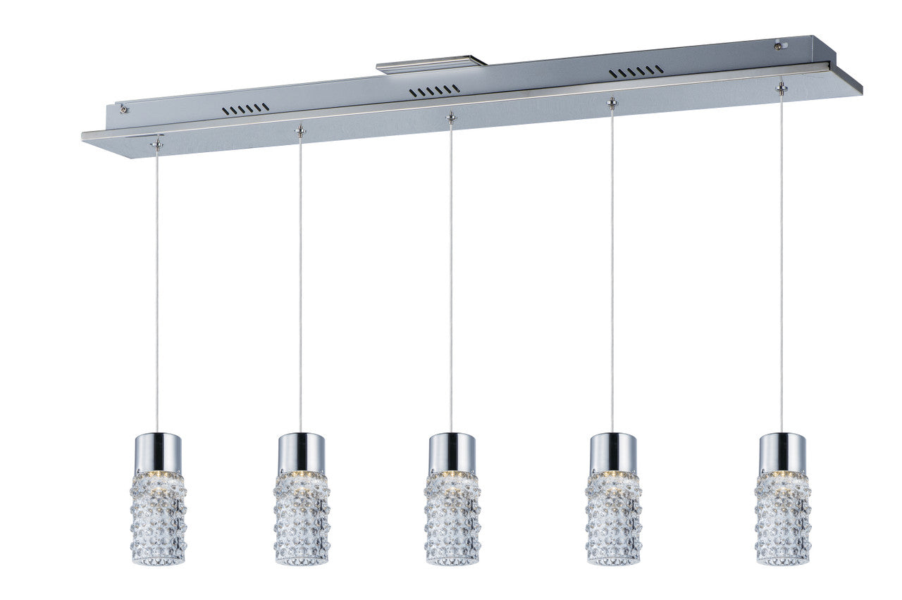 ET2 Contemporary Lighting Polka 5-Light LED Pendant in Polished Chrome E20775-18PC