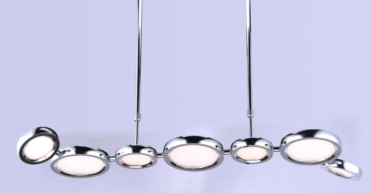 ET2 Contemporary Lighting Timbale 7-Light LED Pendant in Polished Chrome E21144-01PC