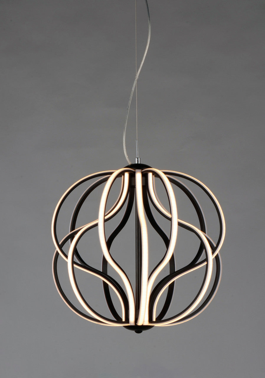 ET2 Contemporary Lighting Aura 17" LED Pendant in Black E21174-BK