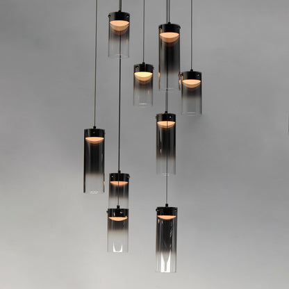 ET2 Contemporary Lighting Highball 9-Light LED Pendant in Gunmetal E21189-142GM