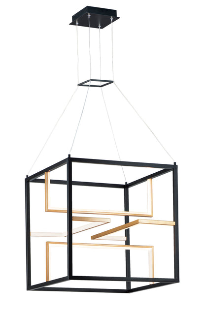 ET2 Contemporary Lighting Chamber LED Pendant in Black / Gold E21226-BKGLD