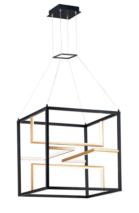 ET2 Contemporary Lighting Chamber LED Pendant in Black / Gold E21226-BKGLD