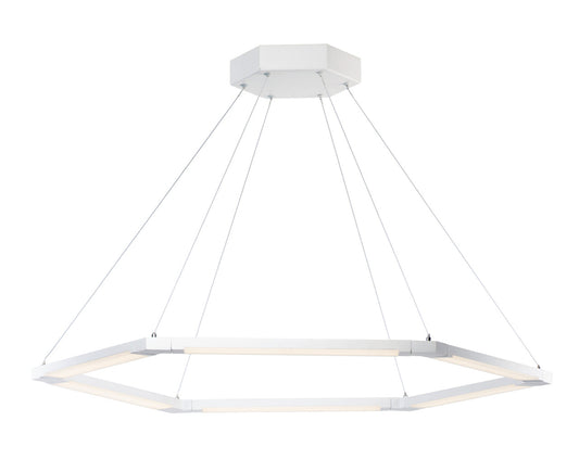 ET2 Contemporary Lighting Rotator 6-Light LED Pendant in Matte White E21235-MW