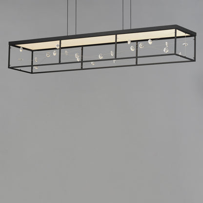 ET2 Contemporary Lighting Entanglement Linear LED Pendant in Black E21256-20BK