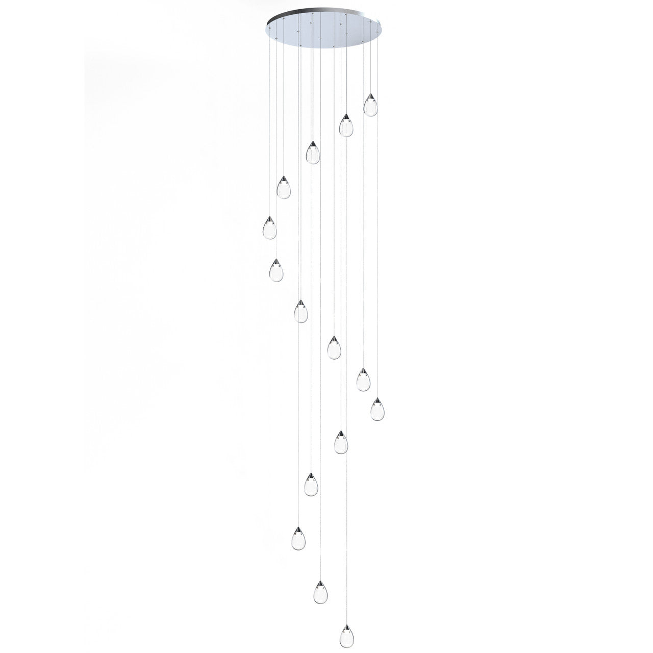 ET2 Contemporary Lighting Dewdrop 15-Light LED Pendant in Polished Chrome E21569-18PC