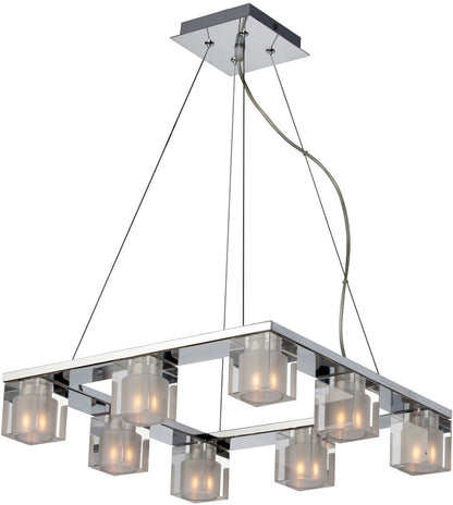 ET2 Contemporary Lighting Blocs 8-Light Pendant in Polished Chrome E22037-18