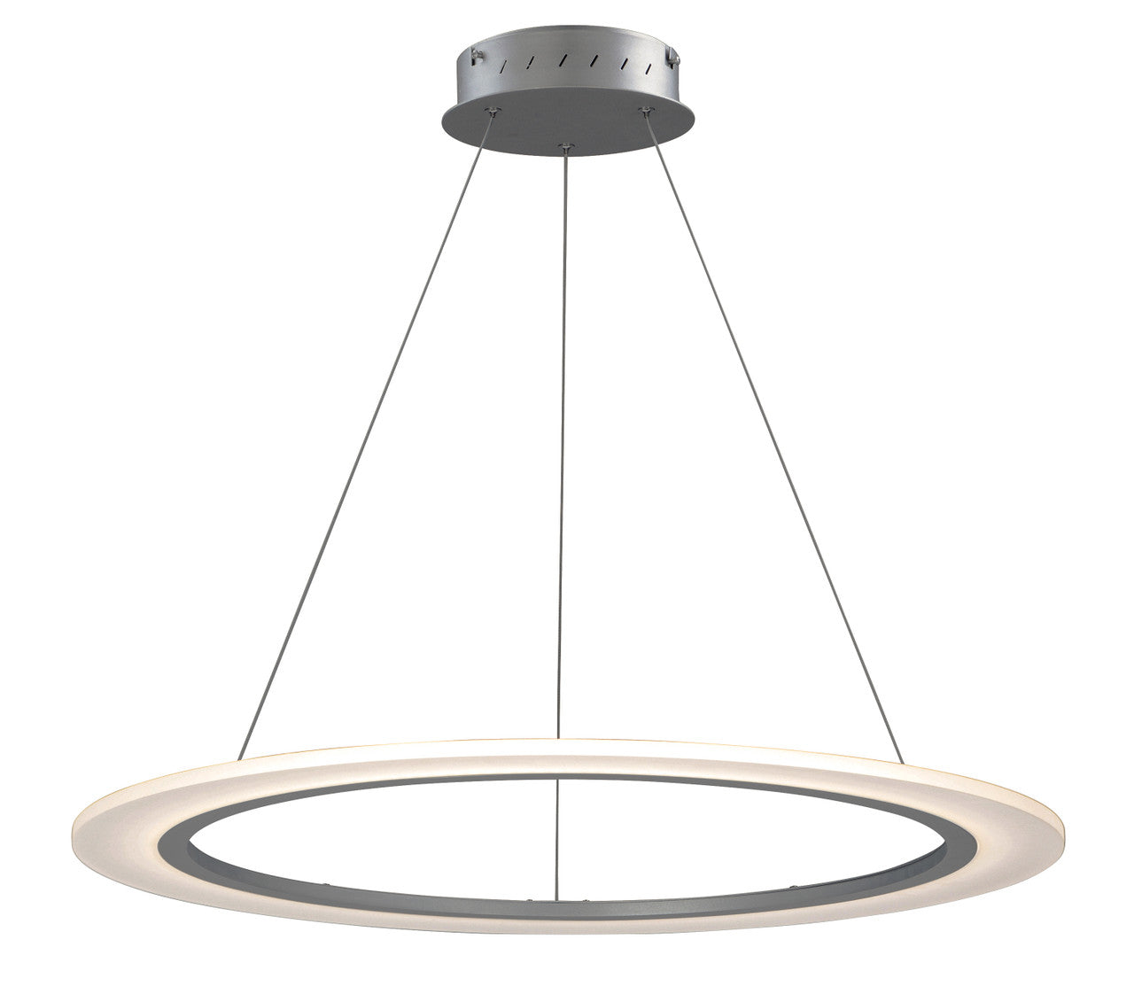 ET2 Contemporary Lighting Saturn II 31.5" LED Pendant in Matte Silver E22654-11MS