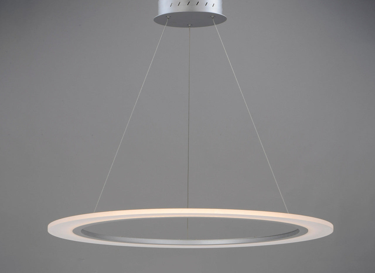 ET2 Contemporary Lighting Saturn II 31.5" LED Pendant in Matte Silver E22654-11MS