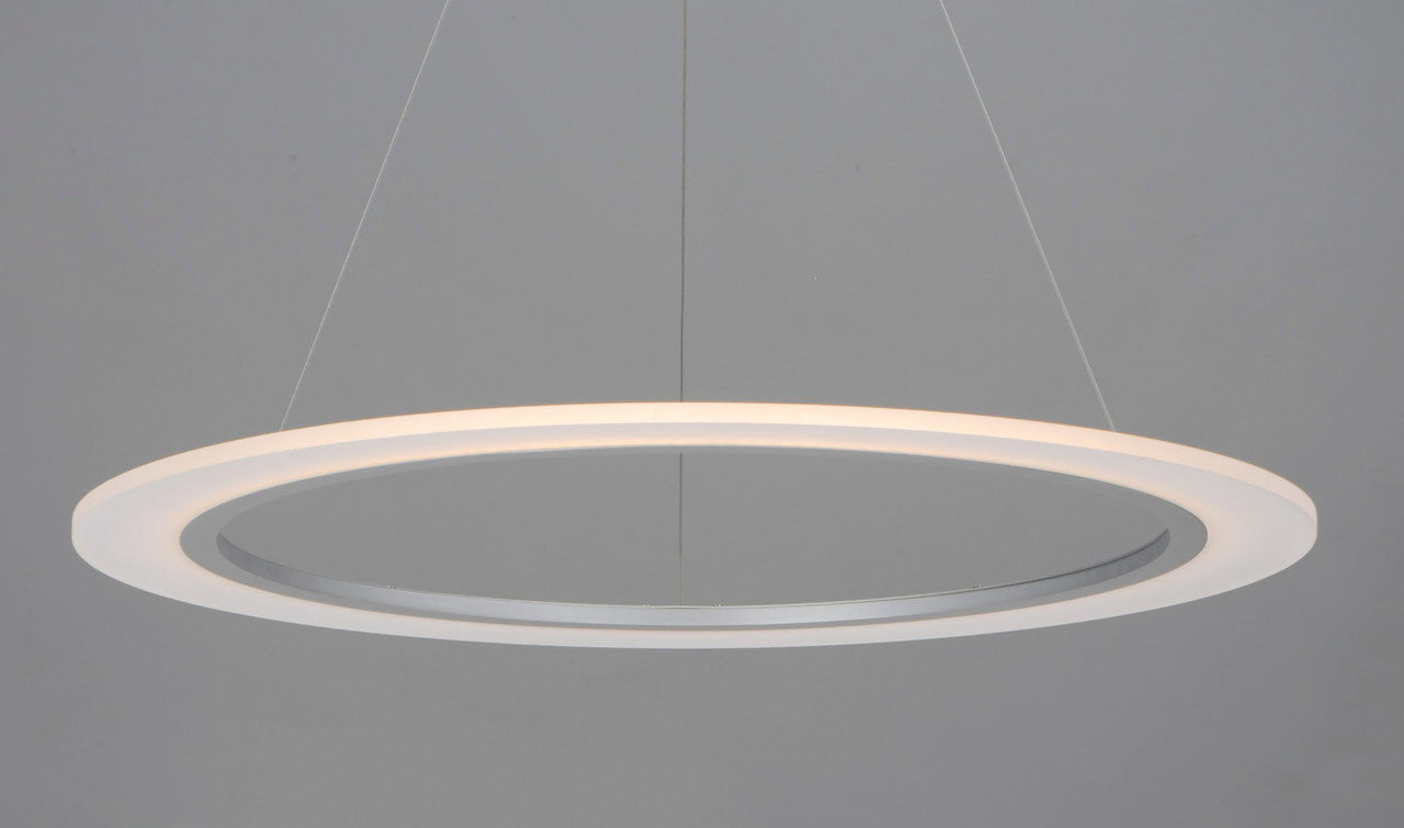 ET2 Contemporary Lighting Saturn II 31.5" LED Pendant in Matte Silver E22654-11MS