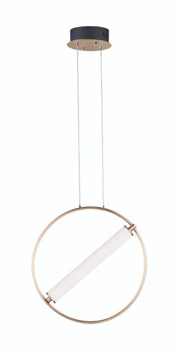 ET2 Contemporary Lighting Flare LED Pendant in Black / Soft Gold E23274-93BKSFTG