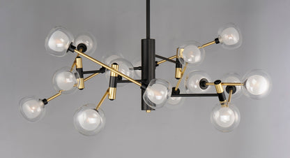 ET2 Contemporary Lighting Parallel 16-Light LED Pendant in Black / Gold E23287-93BKGLD