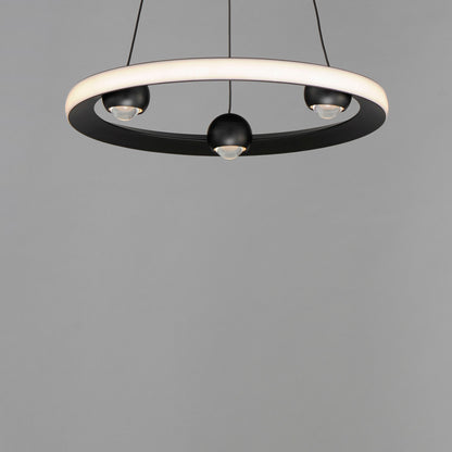 ET2 Contemporary Lighting Nodes 18" LED Pendant CCT Select in Black E23511-BK