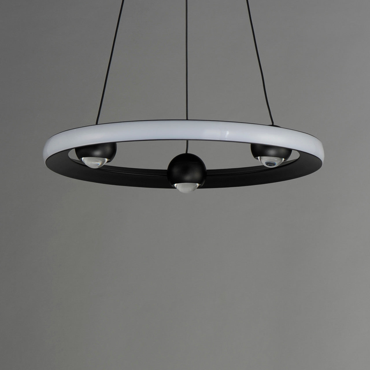 ET2 Contemporary Lighting Nodes 18" LED Pendant CCT Select in Black E23511-BK