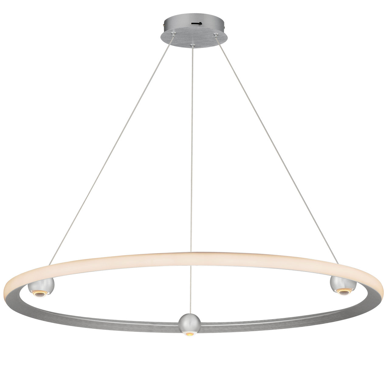 ET2 Contemporary Lighting Nodes 40" LED Pendant CCT Select in Brushed Aluminum E23514-AL