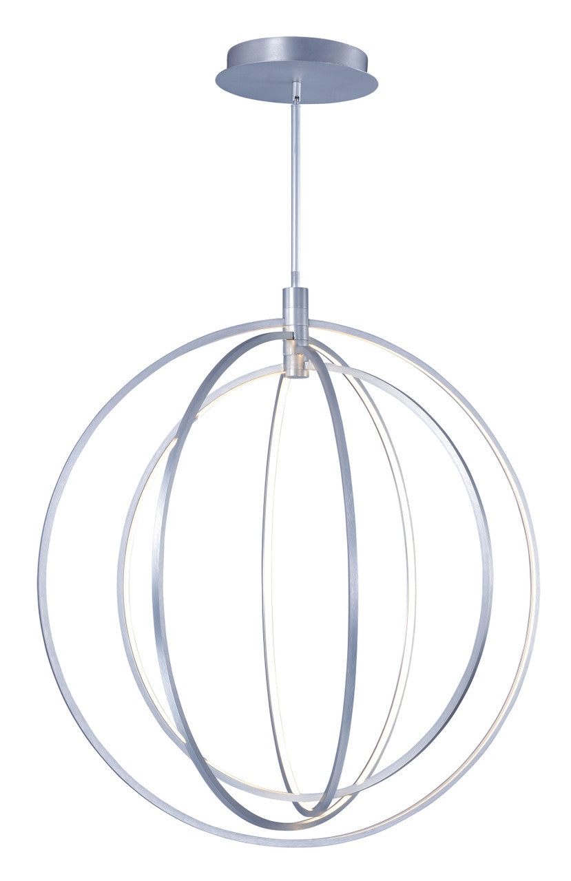 ET2 Contemporary Lighting Concentric 36" LED Pendant in Brushed Platinum E24049-BP