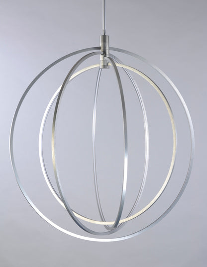 ET2 Contemporary Lighting Concentric 36" LED Pendant in Brushed Platinum E24049-BP