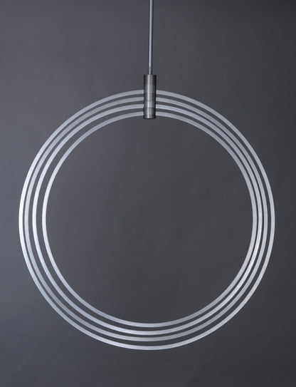 ET2 Contemporary Lighting Concentric 36" LED Pendant in Brushed Platinum E24049-BP