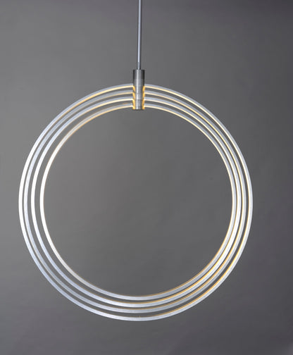 ET2 Contemporary Lighting Concentric 36" LED Pendant in Brushed Platinum E24049-BP