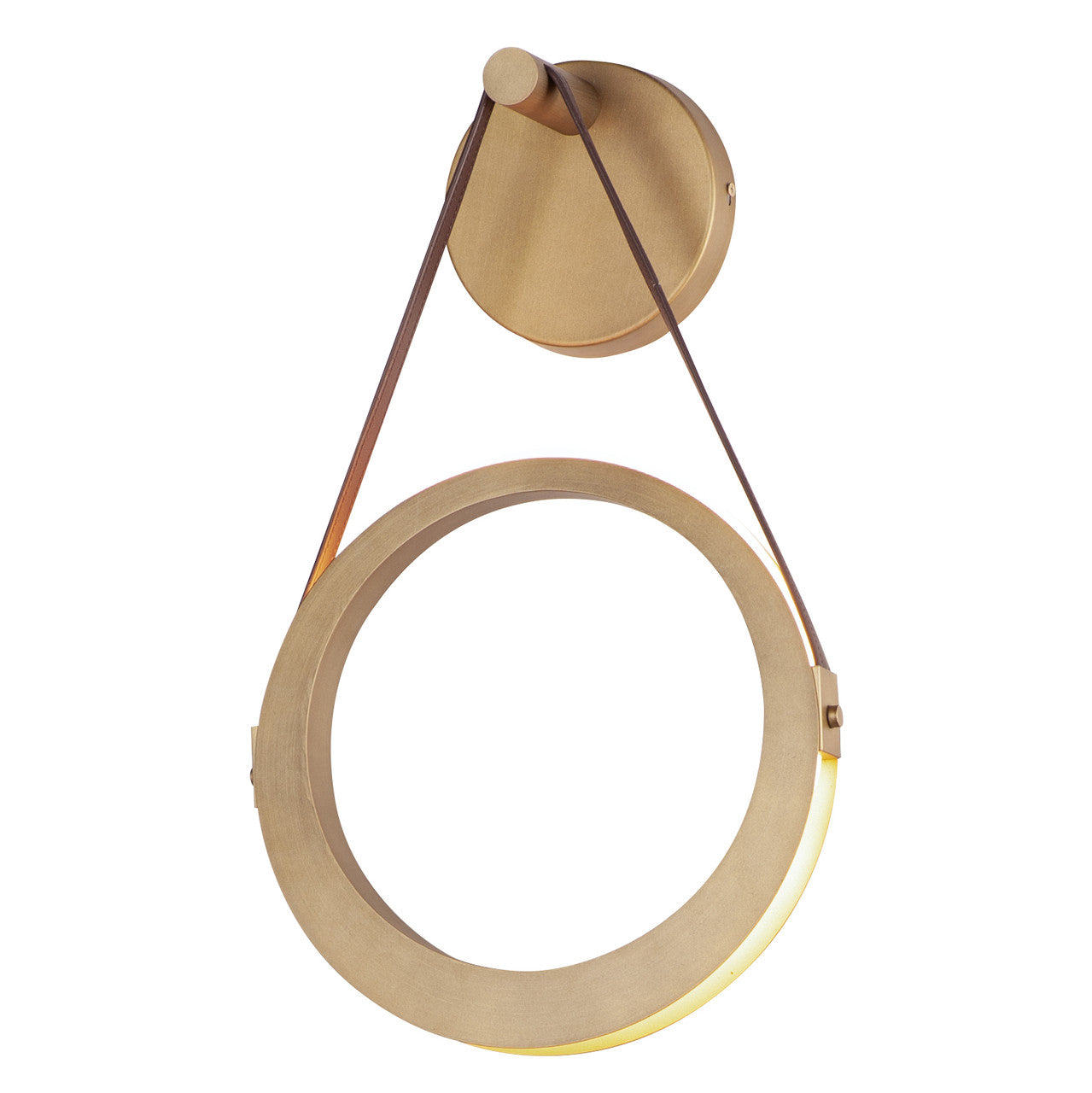 ET2 Contemporary Lighting Tether 1-Light LED Wall Sconce in Natural Aged Brass E24080-NAB