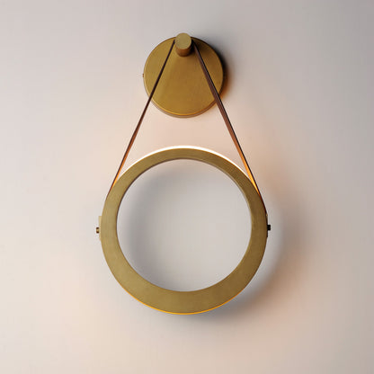 ET2 Contemporary Lighting Tether 1-Light LED Wall Sconce in Natural Aged Brass E24080-NAB