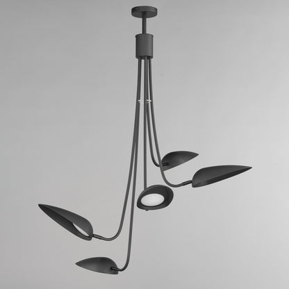 ET2 Contemporary Lighting Marsh 5-Light LED Pendant in Black E24095-BK