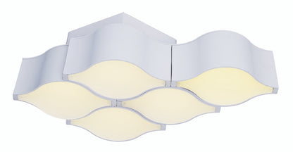 ET2 Contemporary Lighting Billow LED 5-Light Wall / Flush Mount in Matte White E24120-MW