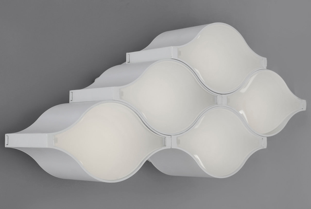 ET2 Contemporary Lighting Billow LED 5-Light Wall / Flush Mount in Matte White E24120-MW