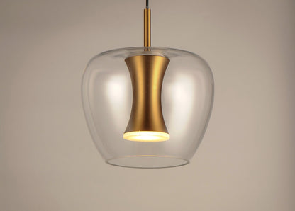 ET2 Contemporary Lighting Newton LED 1-Light Pendant in Black / Gold E24162-18BKGLD