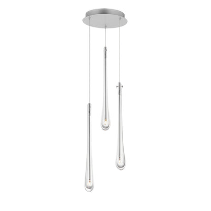 ET2 Contemporary Lighting Stillo 3-Light LED Pendant in Satin Nickel E24213-122SN