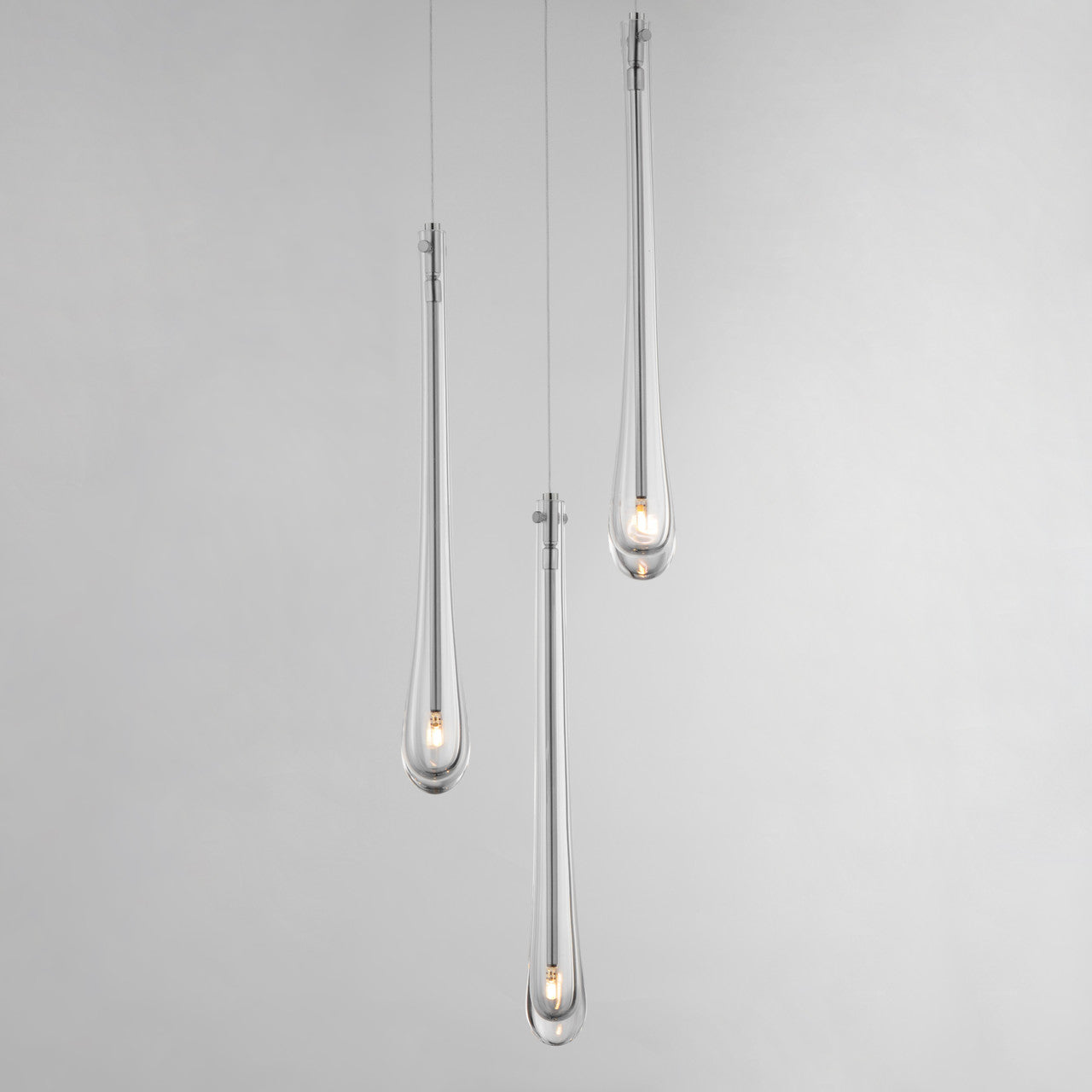 ET2 Contemporary Lighting Stillo 3-Light LED Pendant in Satin Nickel E24213-122SN