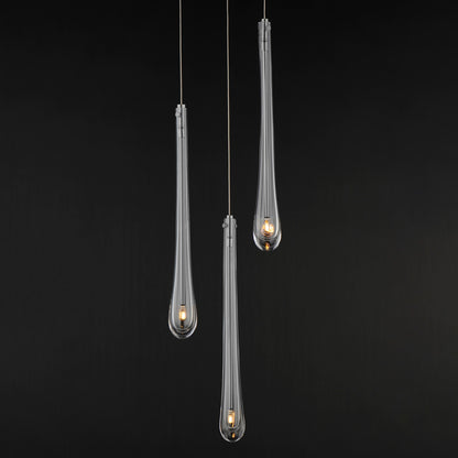 ET2 Contemporary Lighting Stillo 3-Light LED Pendant in Satin Nickel E24213-122SN