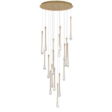 ET2 Contemporary Lighting Stillo 18-Light LED Pendant in Gold E24219-118GLD