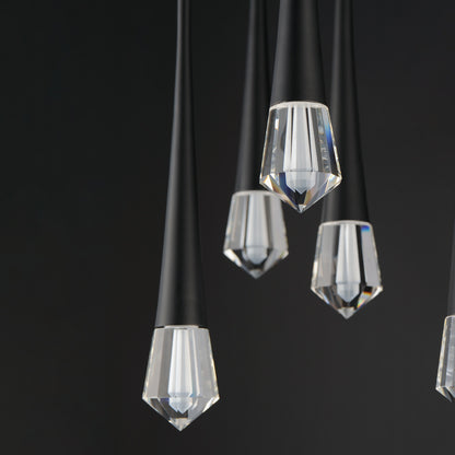 ET2 Contemporary Lighting Pierce 5-Light LED Pendant in Black E24225-122BK