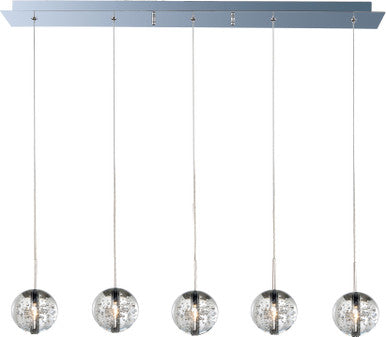 ET2 Contemporary Lighting Orb 5-Light Pendant in Polished Chrome E24257-91PC