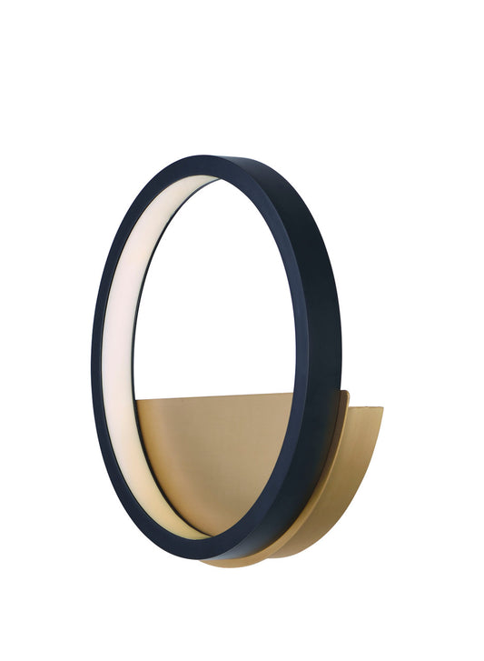 ET2 Contemporary Lighting Hoopla LED Wall Sconce in Black / Gold E24320-BKGLD