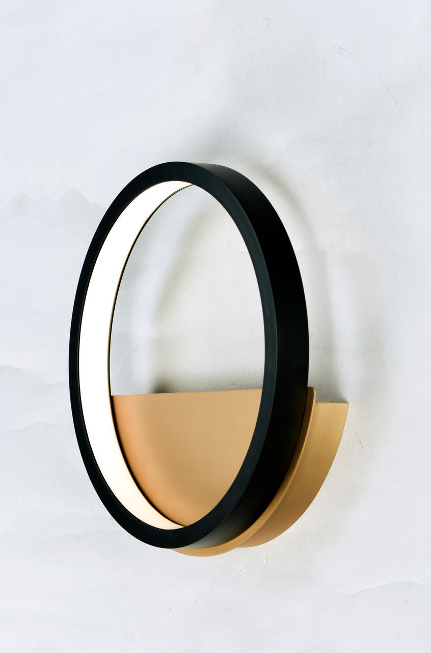 ET2 Contemporary Lighting Hoopla LED Wall Sconce in Black / Gold E24320-BKGLD