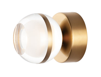 ET2 Contemporary Lighting Swank LED Wall Sconce/Flush Mount in Natural Aged Brass E24590-93NAB