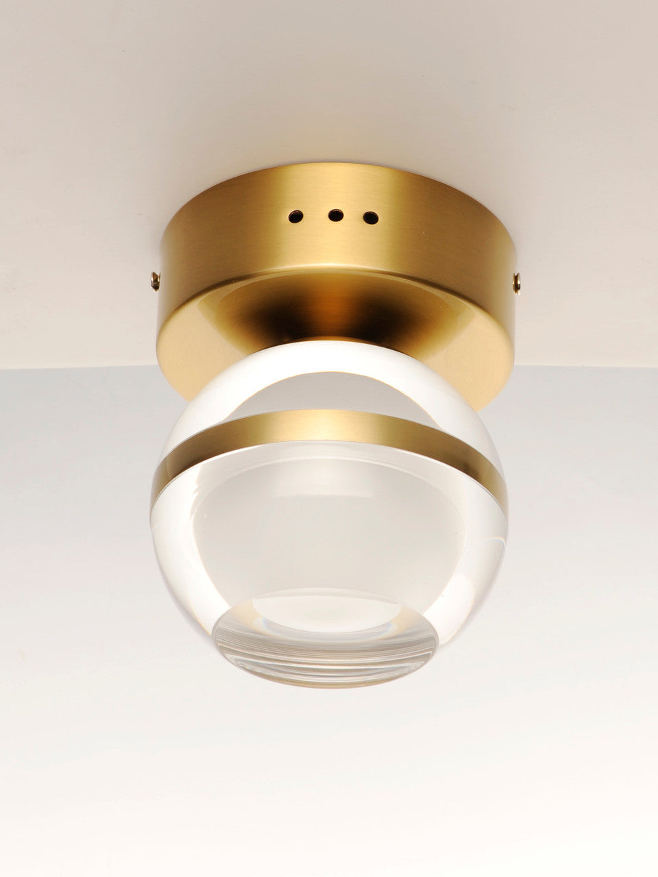 ET2 Contemporary Lighting Swank LED Wall Sconce/Flush Mount in Natural Aged Brass E24590-93NAB