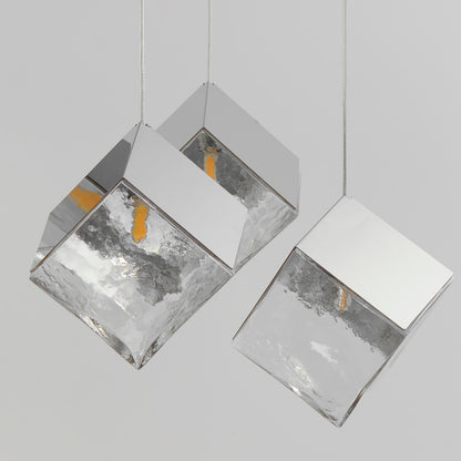 ET2 Contemporary Lighting Ice Cube 3-Light LED Pendant in Polished Chrome E24683-28PC