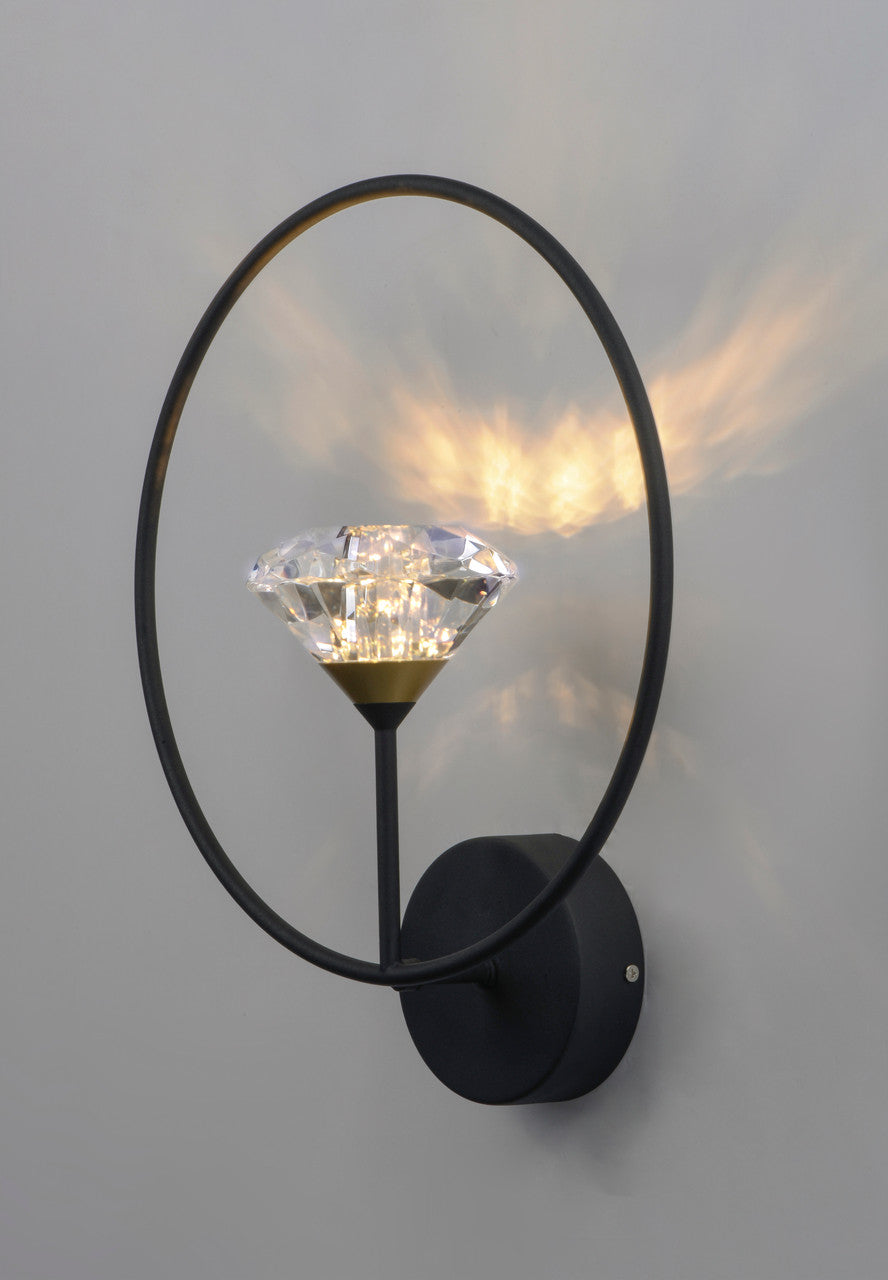 ET2 Contemporary Lighting Hope LED Wall Sconce in Black / Metallic Gold E24800-75BKMG